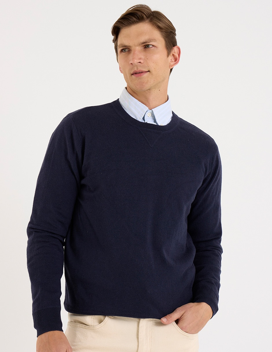 Suéter cuello redondo para hombre