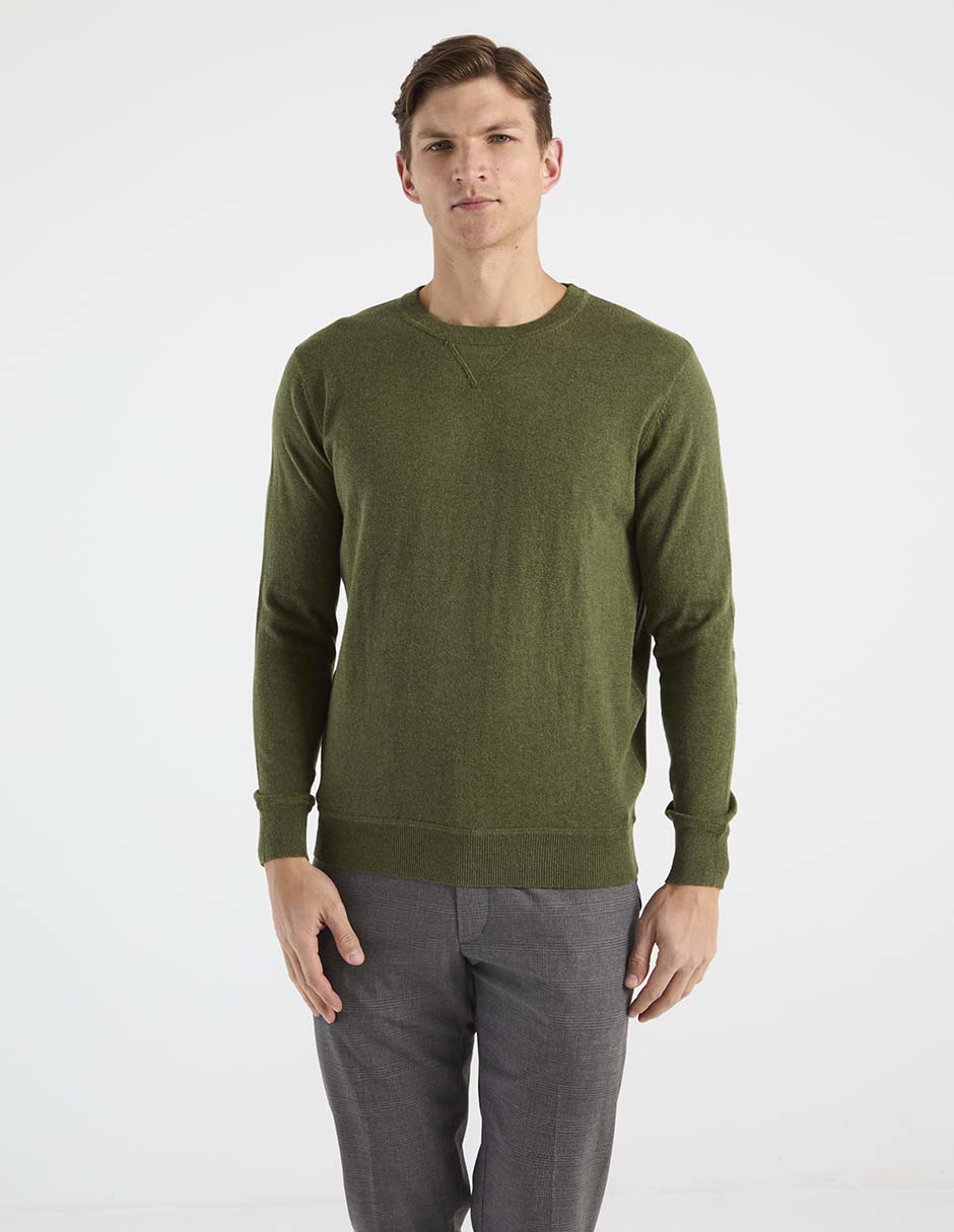 Suéter cuello redondo para hombre