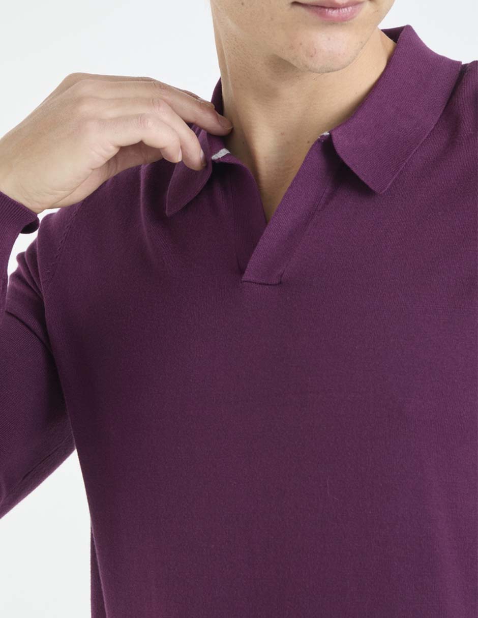 Suéter cuello polo para hombre 4