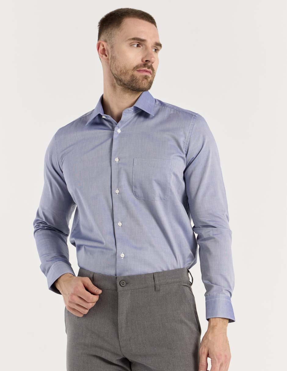 Camisa de vestir de algodón manga larga para hombre Camisa de vestir de algodón manga larga para hombre