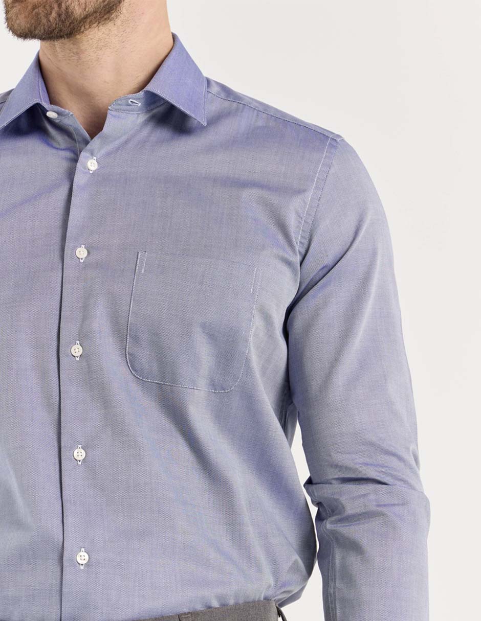 Camisa de vestir de algodón manga larga para hombre 4