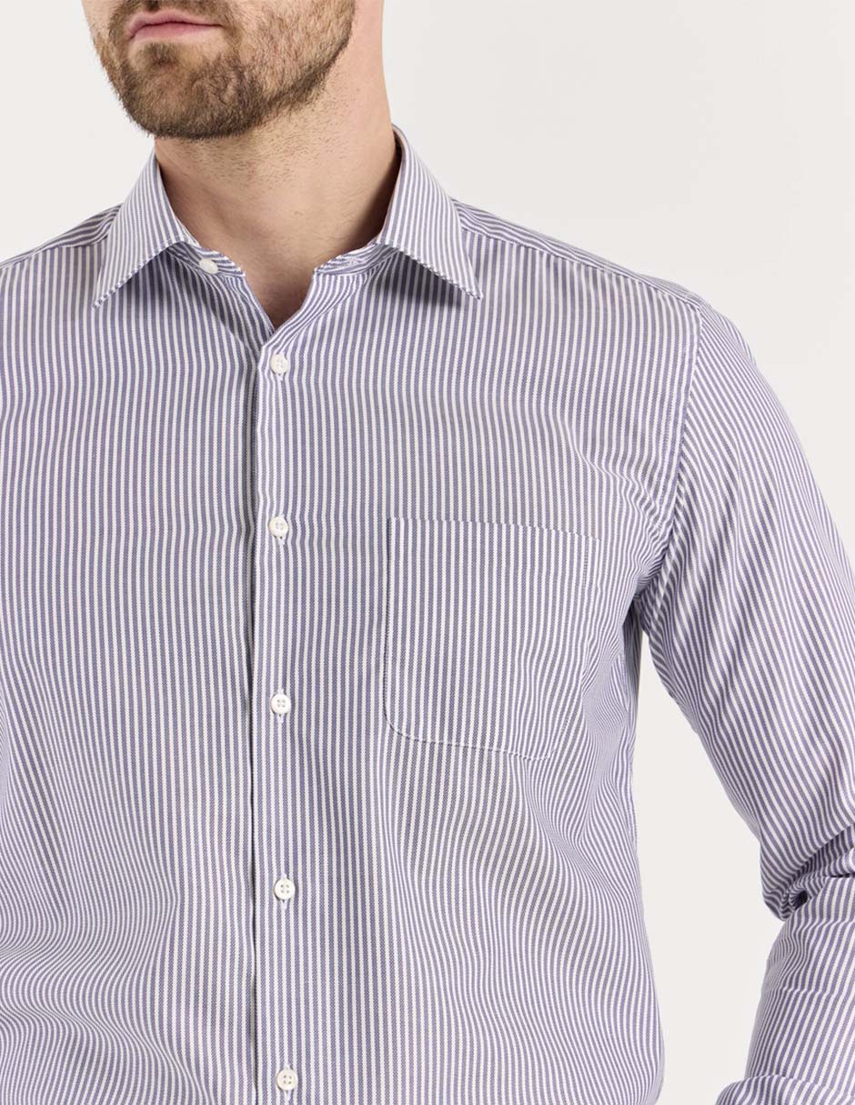 Camisa de vestir de algodón manga larga para hombre 4