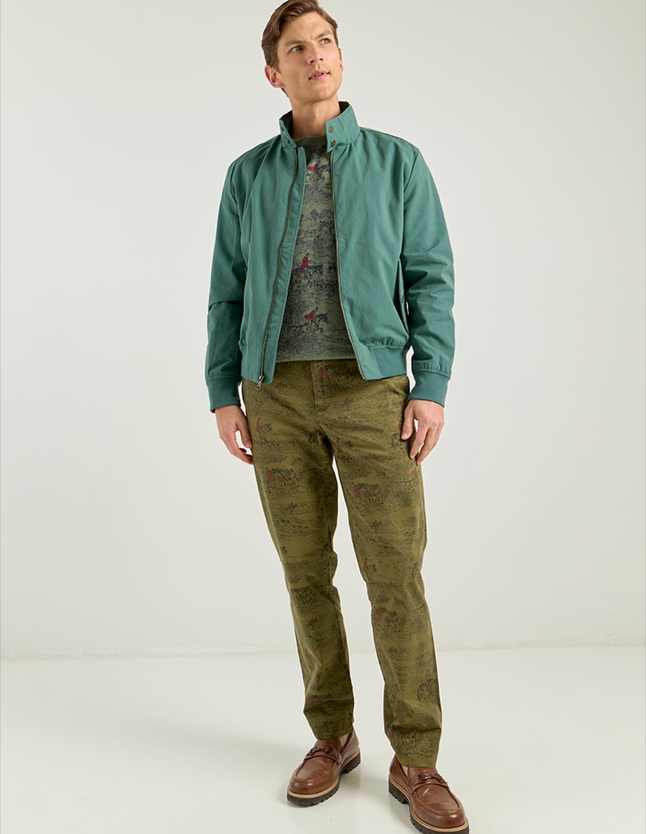 Pantalón chino recto de algodón para hombre 3