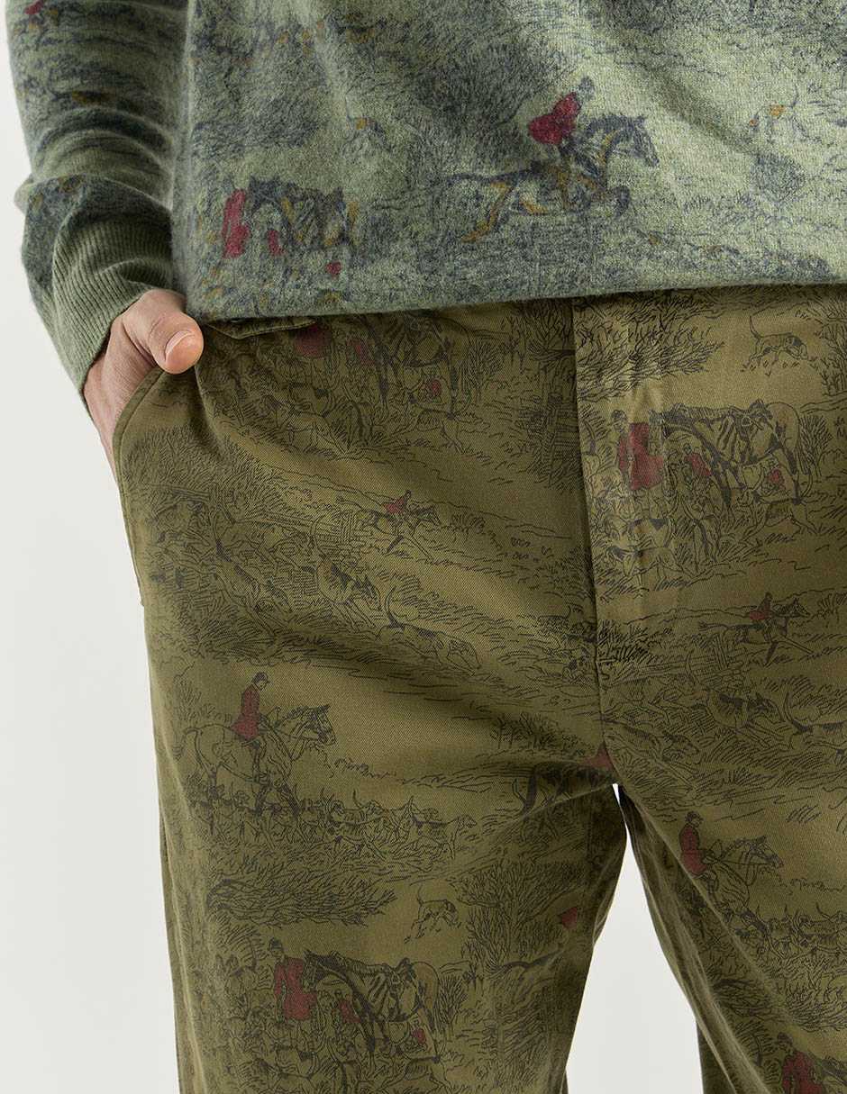 Pantalón chino recto de algodón para hombre 4