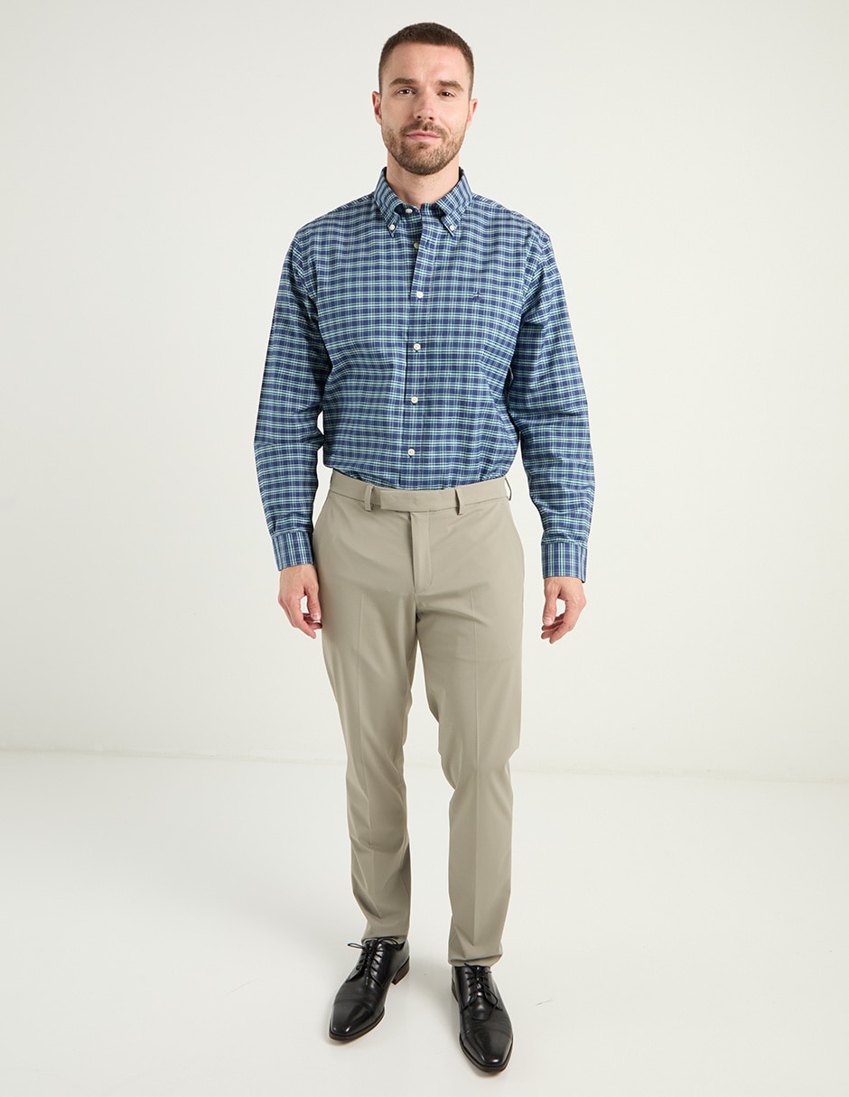 Camisa casual de algodón manga larga para hombre 2
