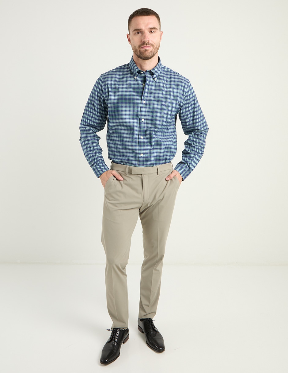 Camisa casual de algodón manga larga para hombre 3