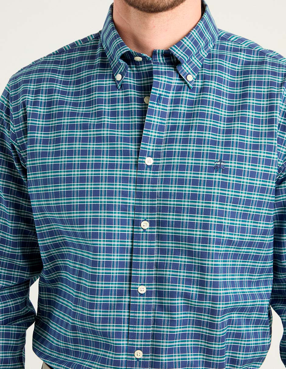 Camisa casual de algodón manga larga para hombre 4