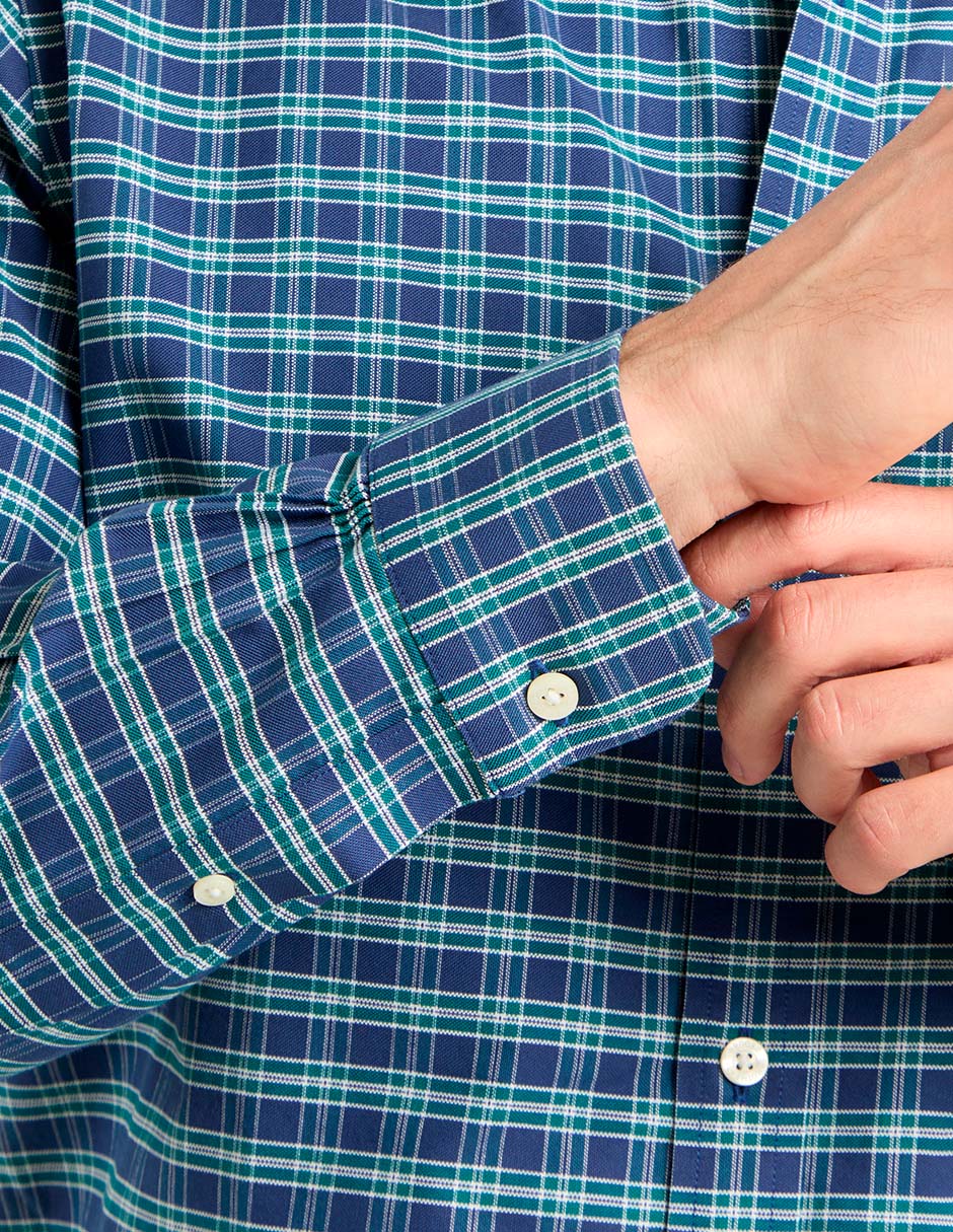 Camisa casual de algodón manga larga para hombre 5