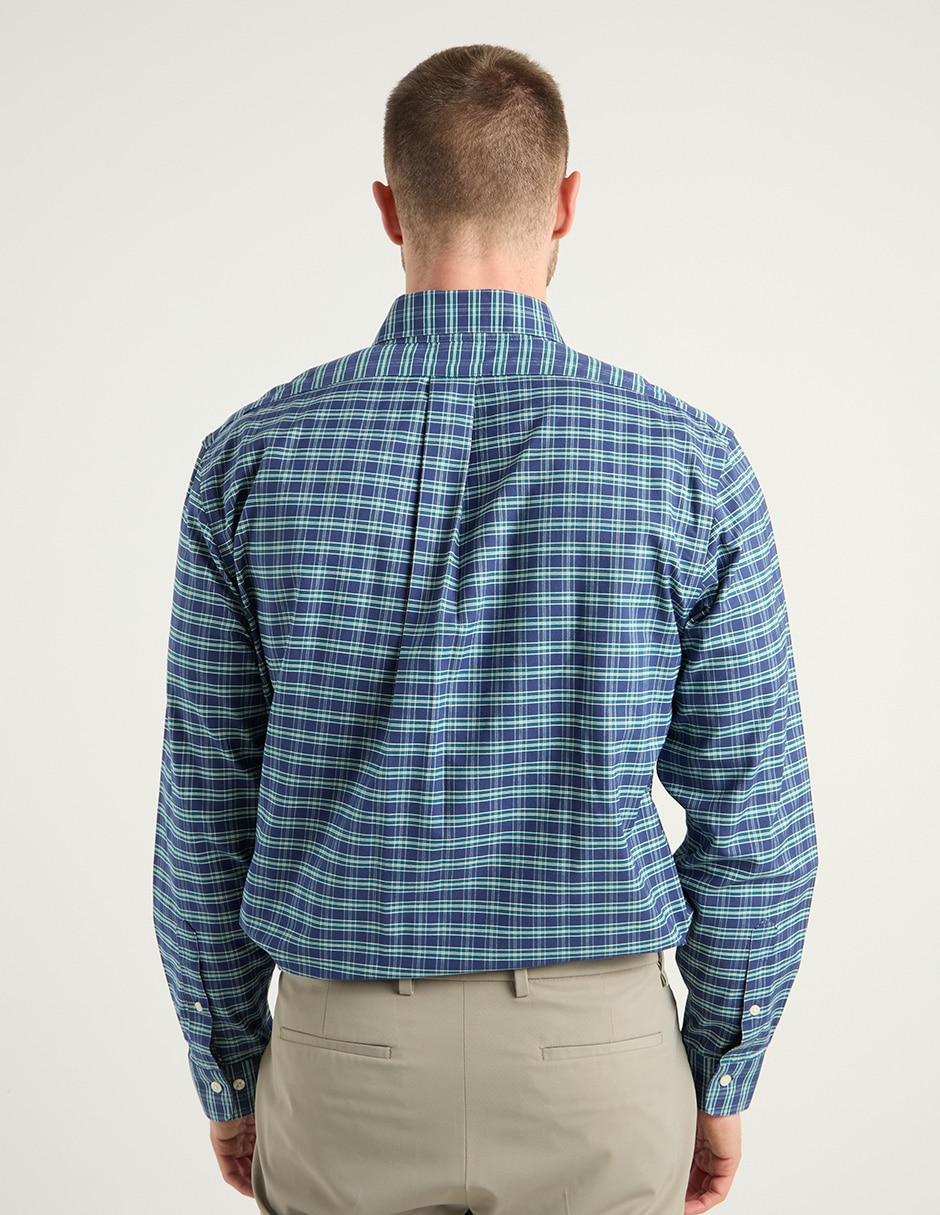 Camisa casual de algodón manga larga para hombre 6