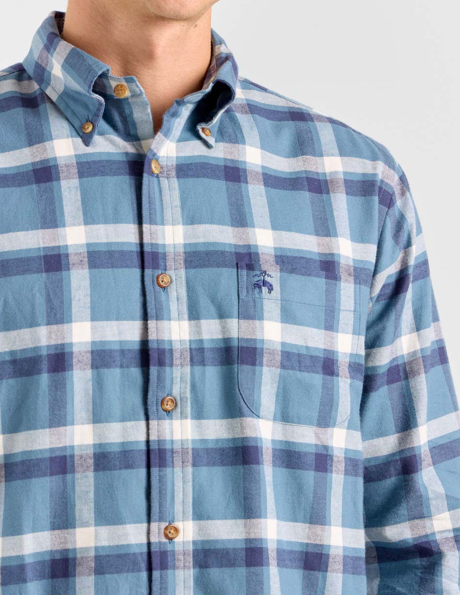 Camisa casual de algodón manga larga para hombre 4