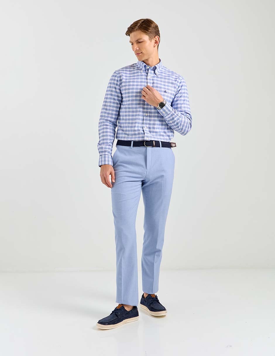 Camisa casual de algodón manga larga para hombre 3