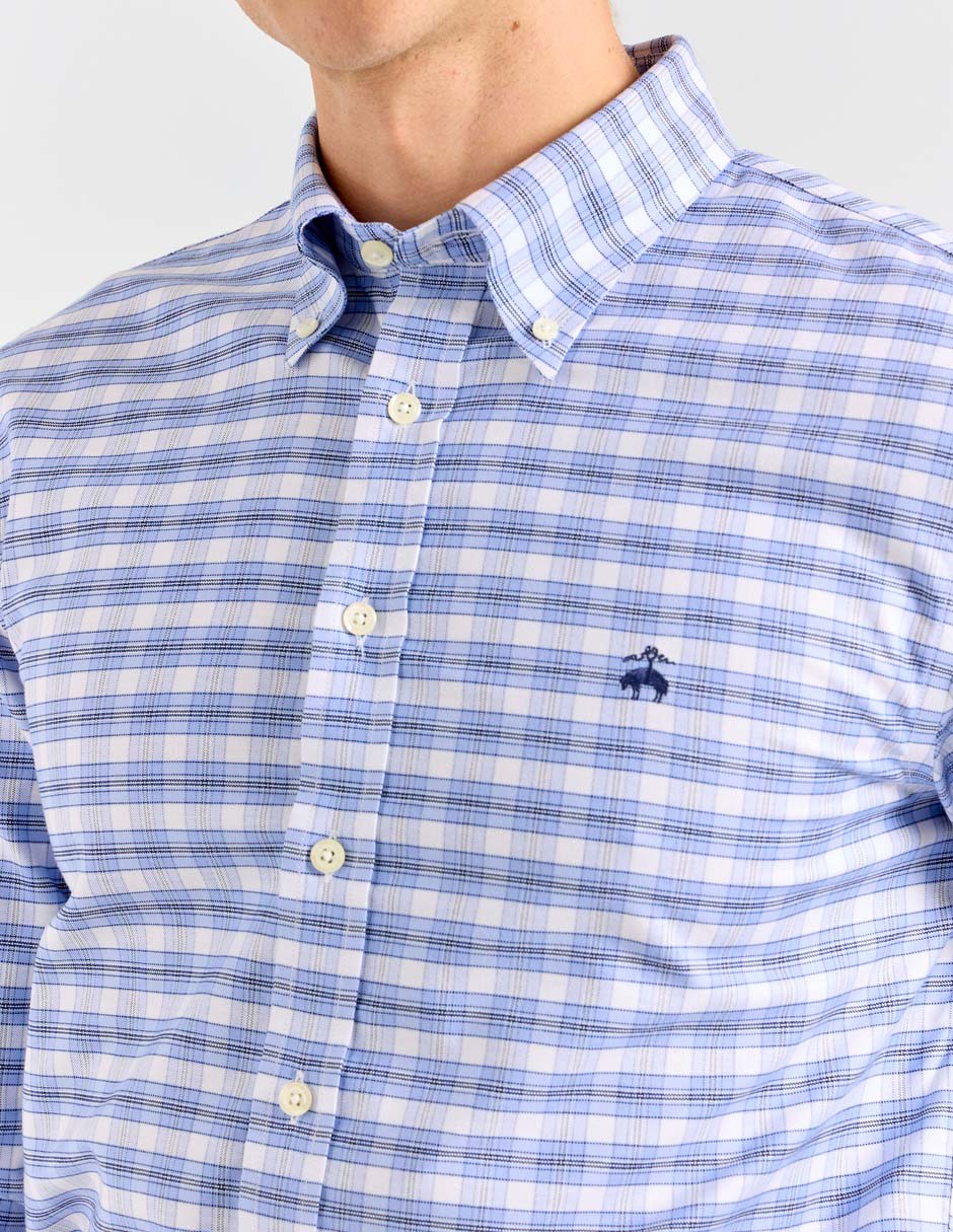Camisa casual de algodón manga larga para hombre 4