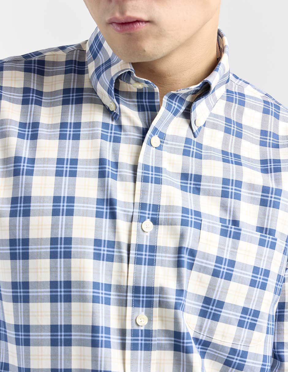 Camisa casual de algodón manga larga para hombre 4