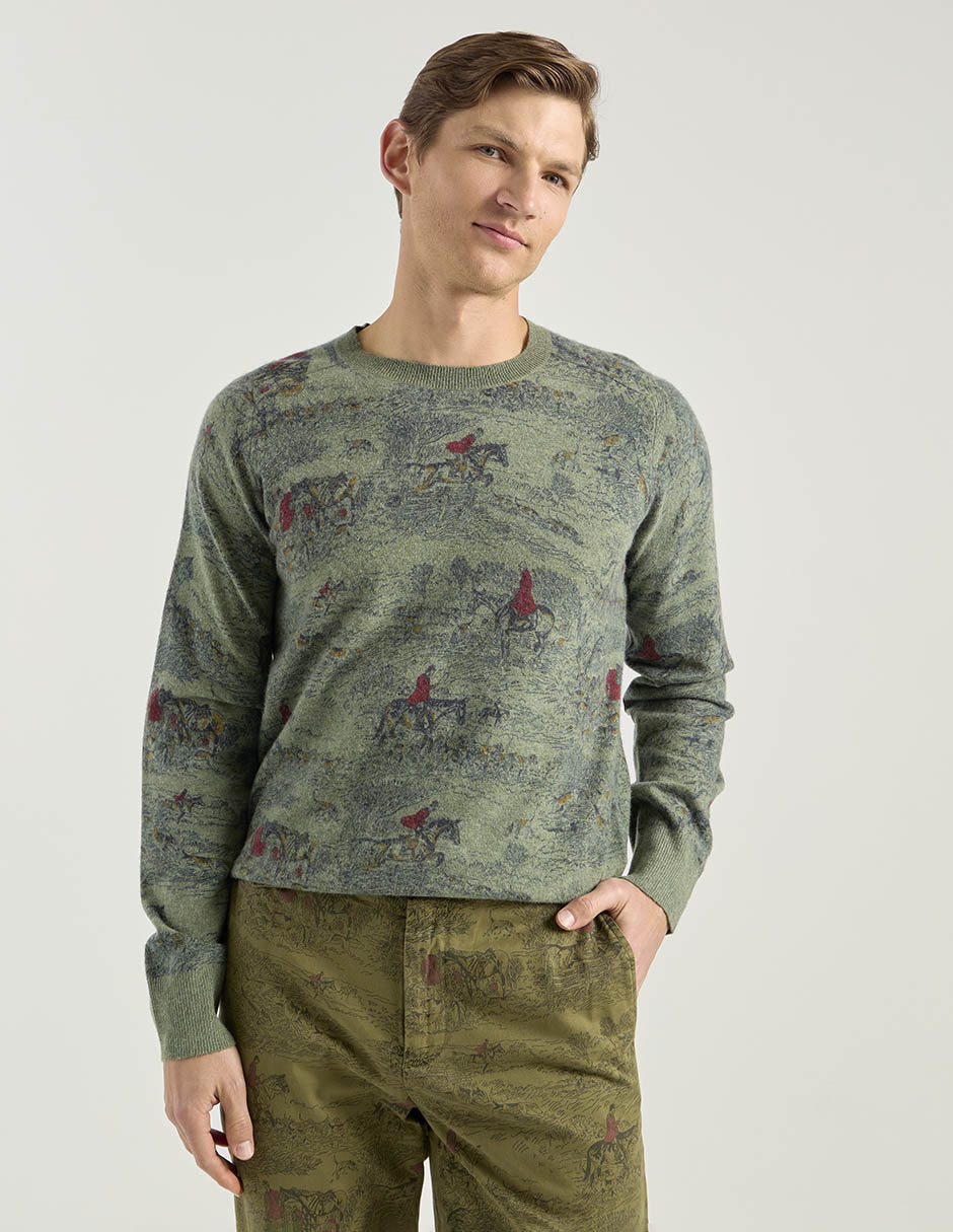 Suéter cuello redondo para hombre
