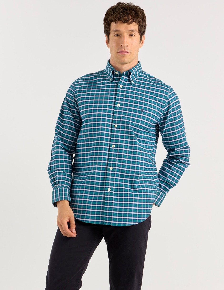 Camisa casual de algodón manga larga para hombre Camisa casual de algodón manga larga para hombre