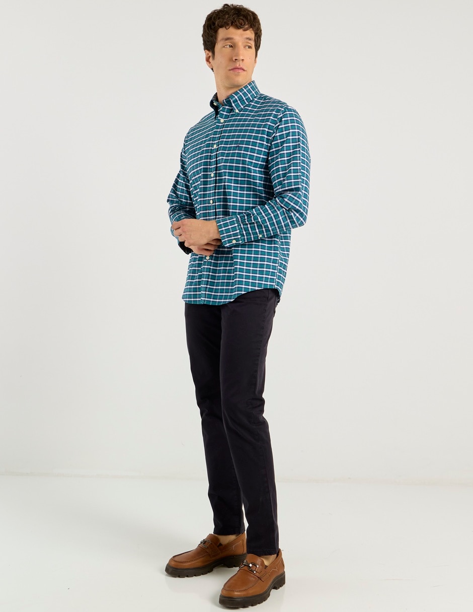 Camisa casual de algodón manga larga para hombre 2