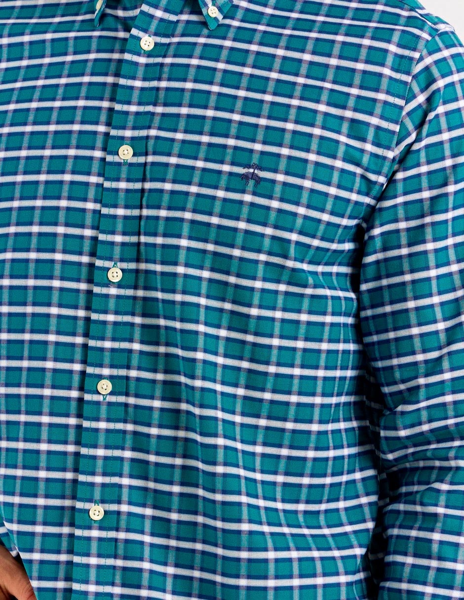Camisa casual de algodón manga larga para hombre 5