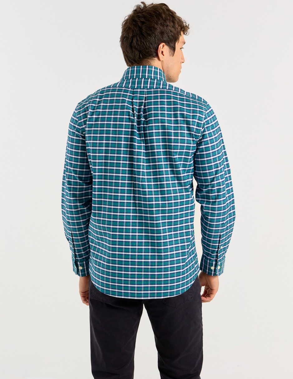 Camisa casual de algodón manga larga para hombre 6