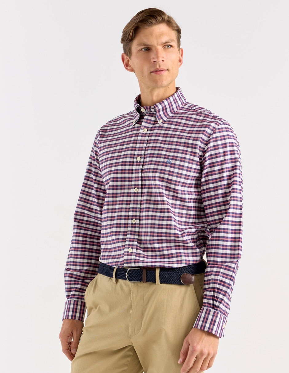 Camisa casual de algodón manga larga para hombre 2