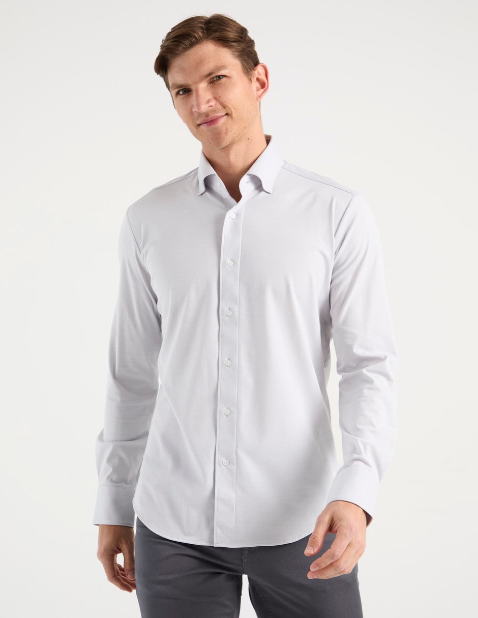 Camisa casual de algodón manga larga para hombre