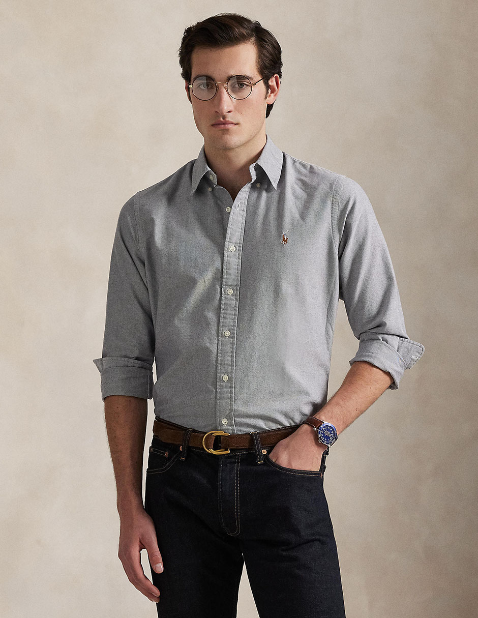 Camisa business casual Polo Ralph Lauren de algodón manga larga para hombre Camisa business casual Polo Ralph Lauren de algodón manga larga para hombre