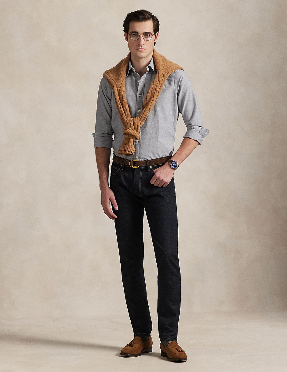 Camisa business casual Polo Ralph Lauren de algodón manga larga para hombre 3