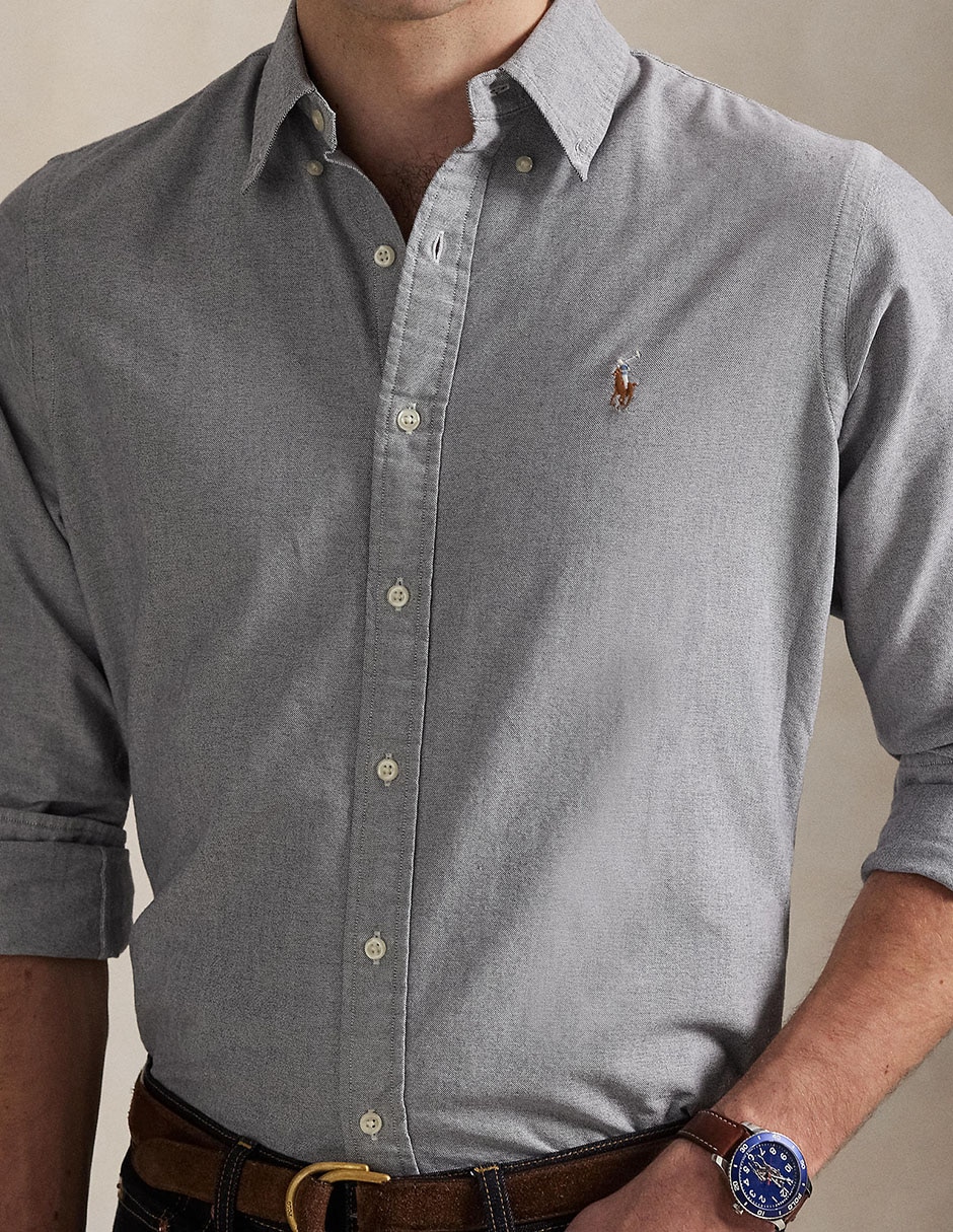 Camisa business casual Polo Ralph Lauren de algodón manga larga para hombre 4