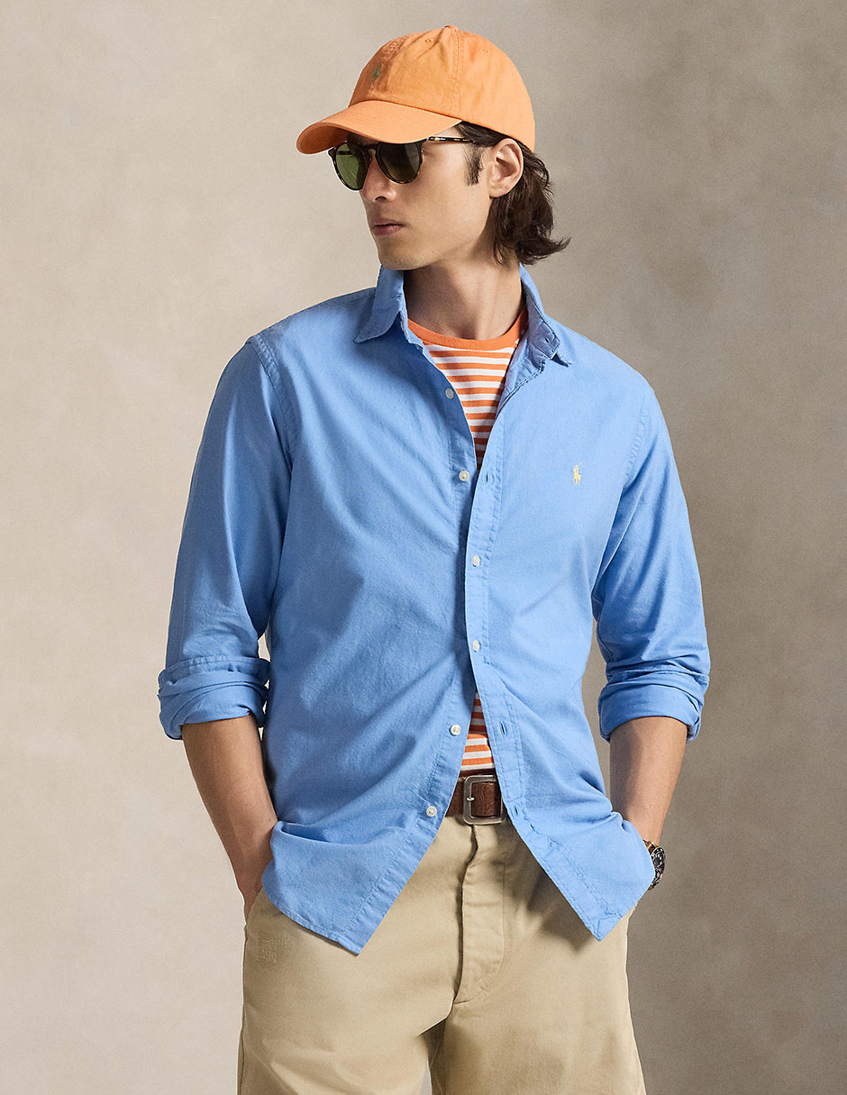 Camisa business casual Polo Ralph Lauren de algodón manga larga para hombre Camisa business casual Polo Ralph Lauren de algodón manga larga para hombre