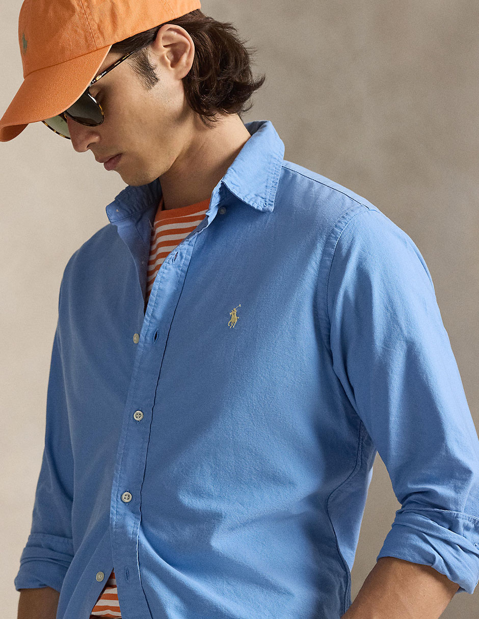 Camisa business casual Polo Ralph Lauren de algodón manga larga para hombre 4