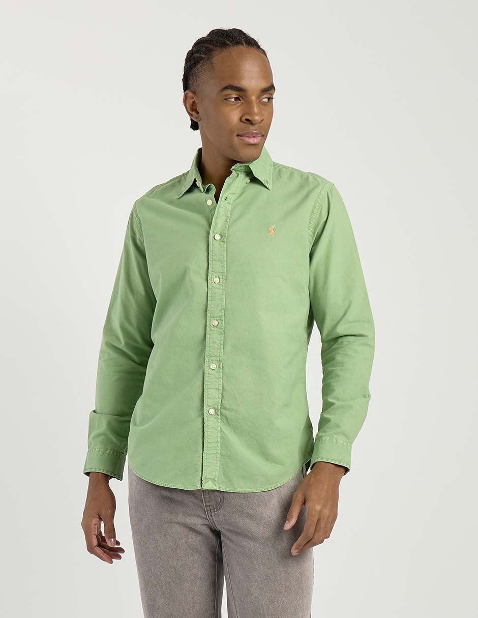 Camisa business casual de algodón marga larga para hombre