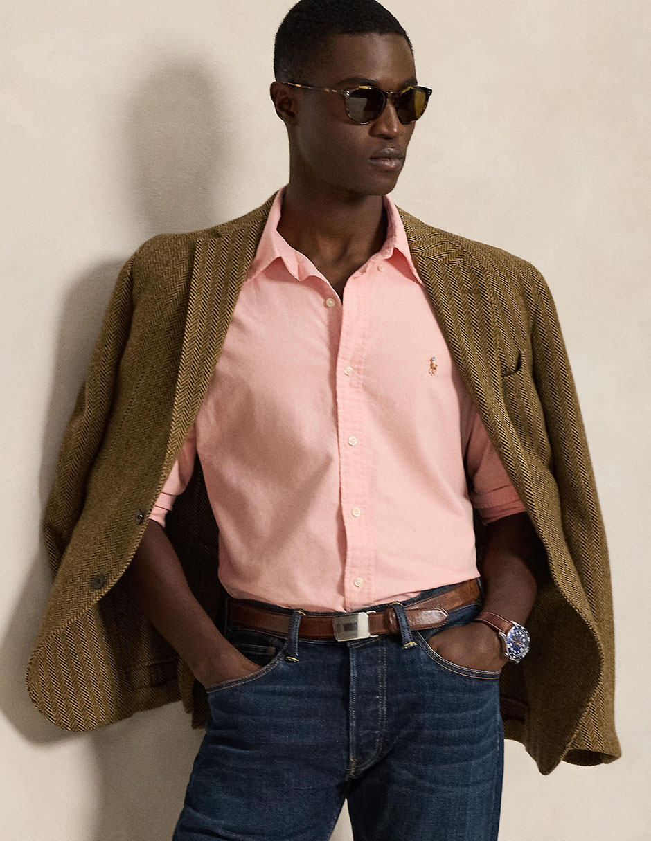 Camisa business casual de algodón manga larga para hombre 4