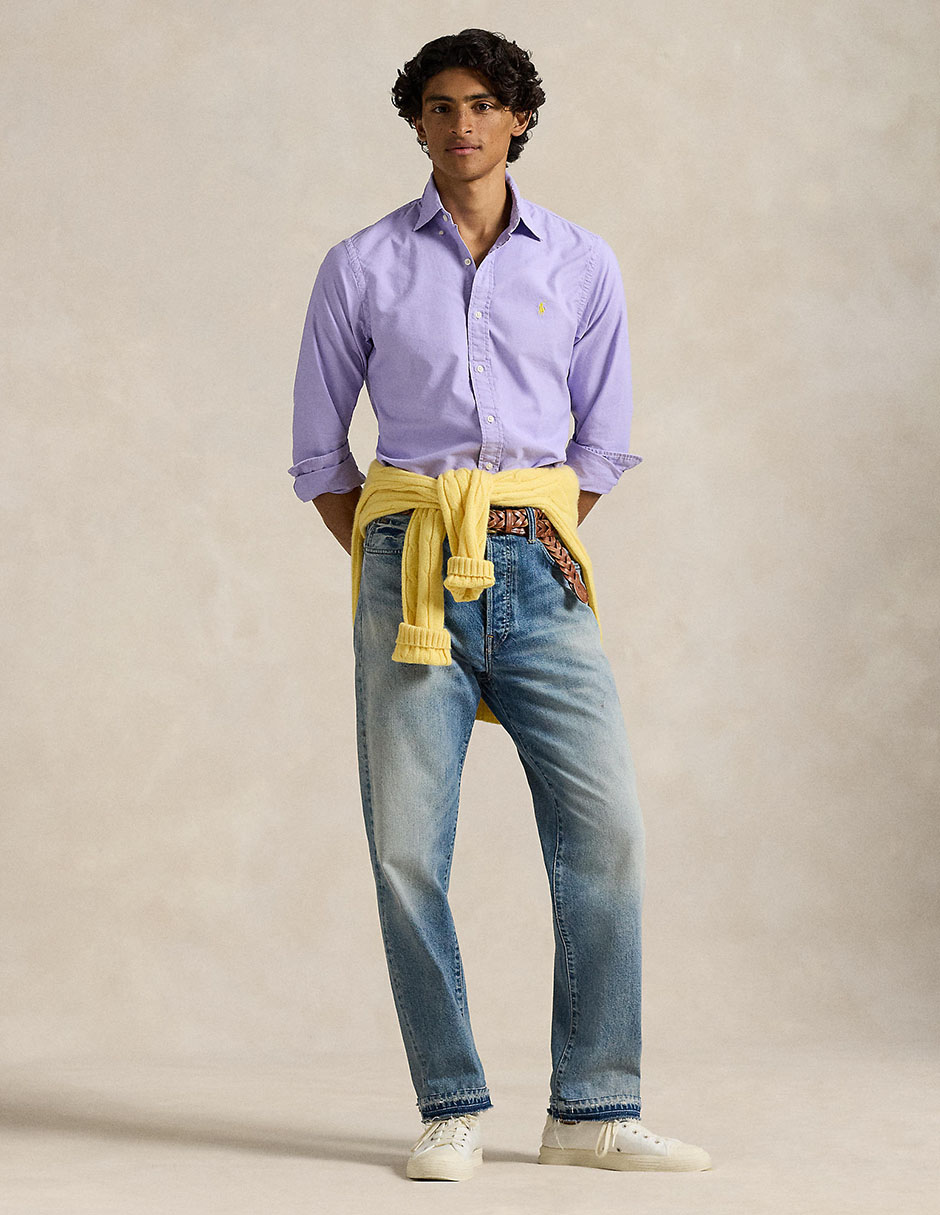 Camisa casual de algodón manga larga para hombre 3