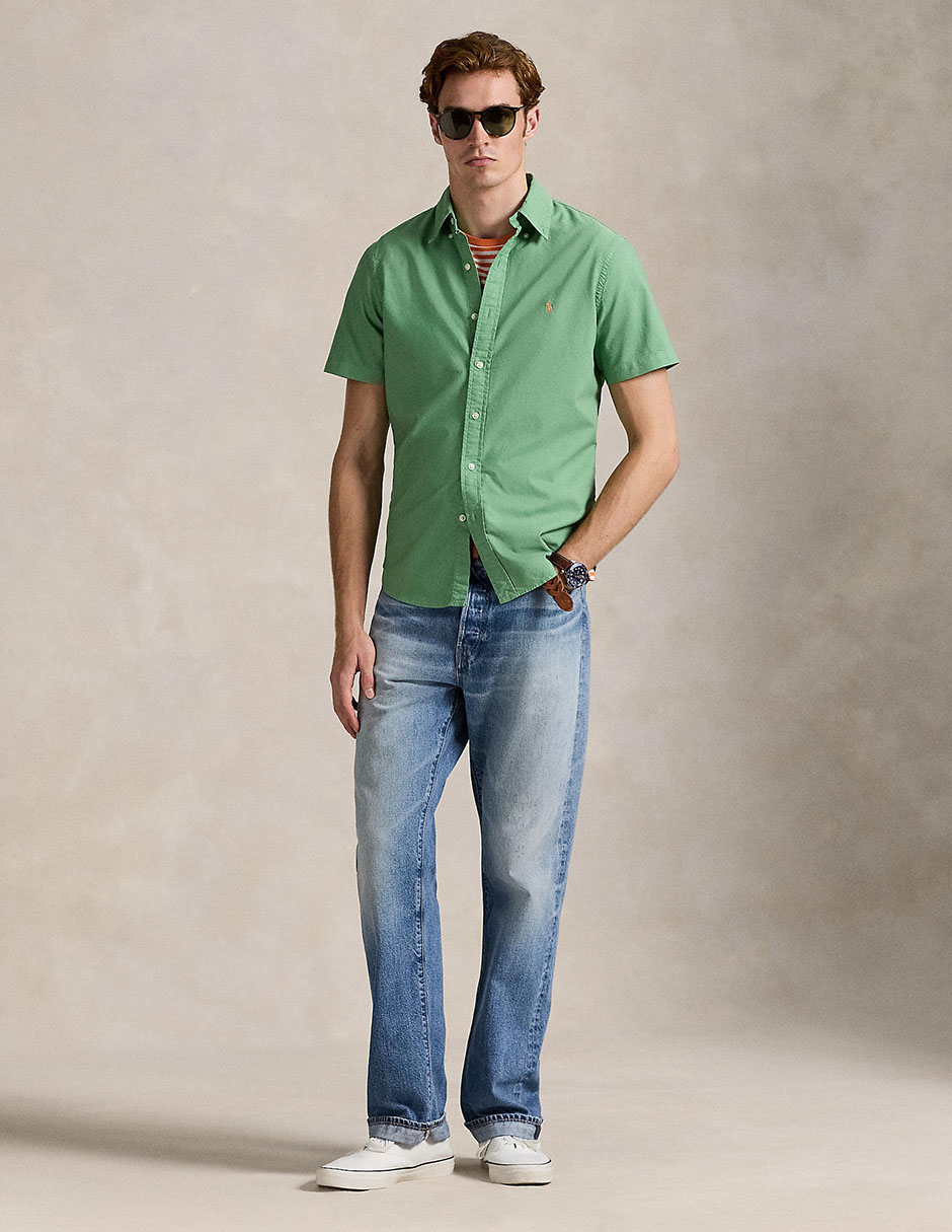 Camisa casual de algodón manga corta para hombre 3