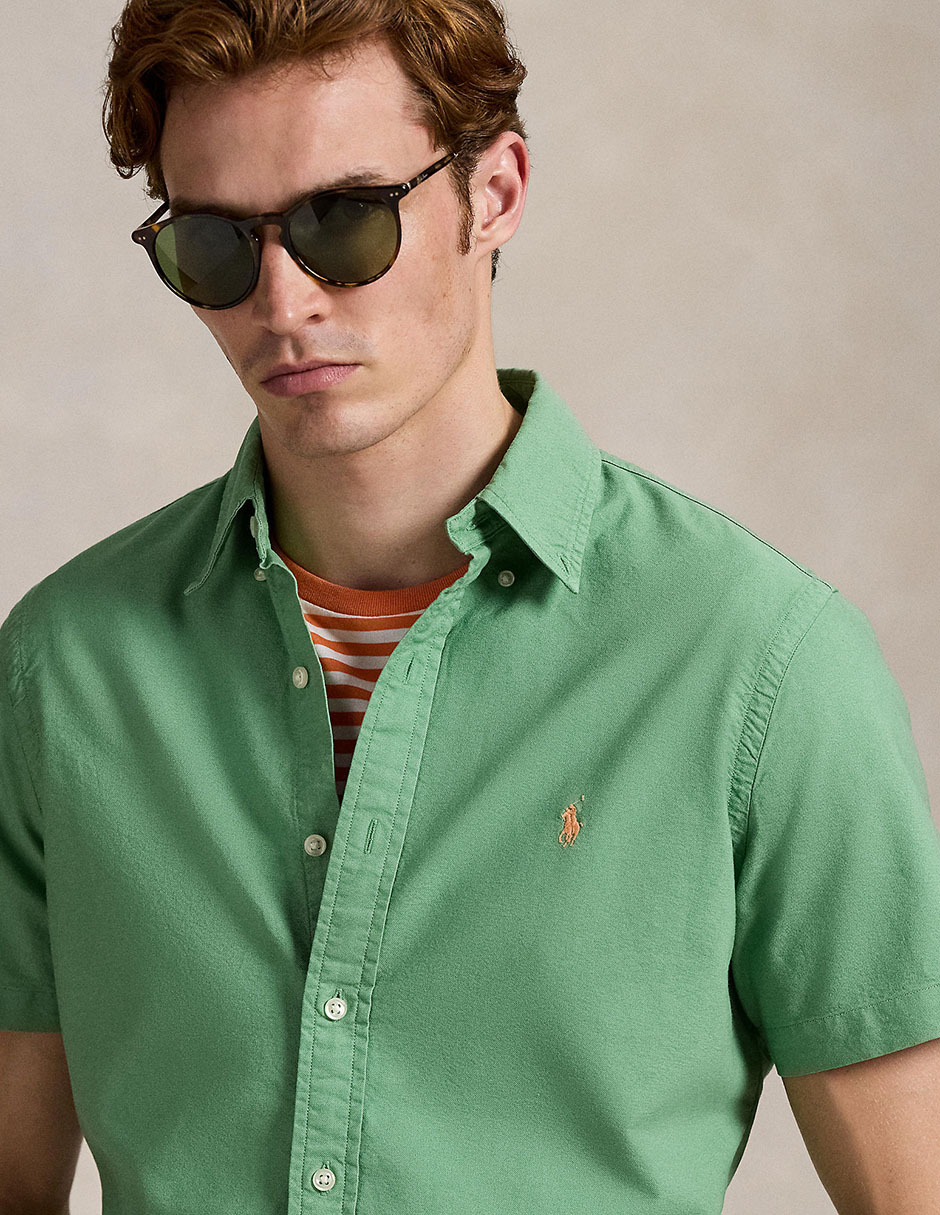 Camisa casual de algodón manga corta para hombre 4