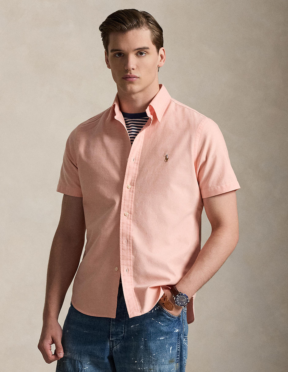 Camisa casual Polo Ralph Lauren de algodón manga corta para hombre Camisa casual Polo Ralph Lauren de algodón manga corta para hombre
