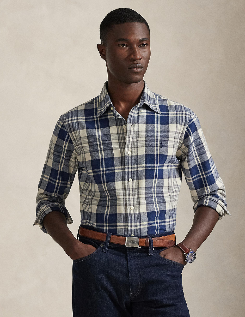 Camisa casual Polo Ralph Lauren de algodón manga larga para hombre Camisa casual Polo Ralph Lauren de algodón manga larga para hombre
