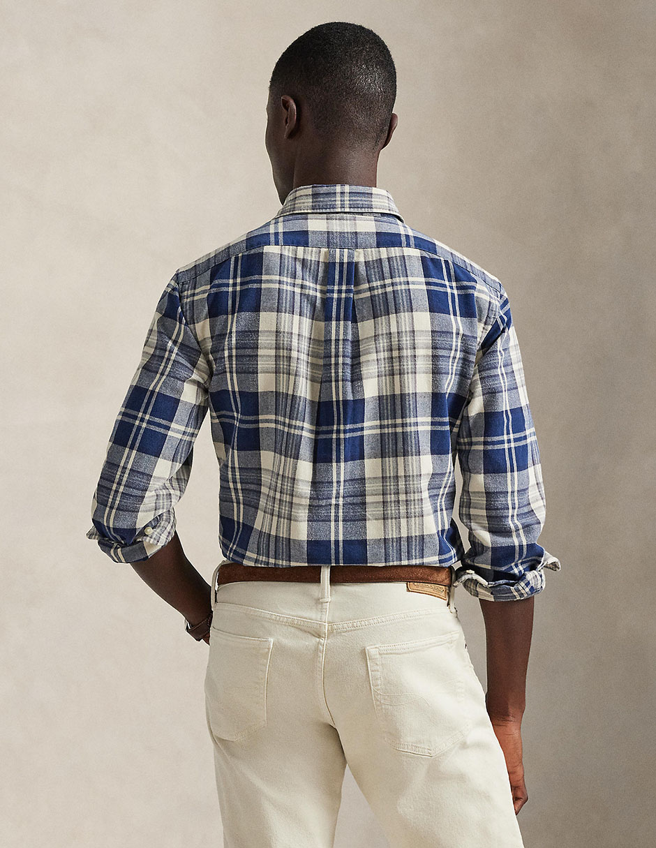 Camisa business casual de algodón manga larga para hombre 2