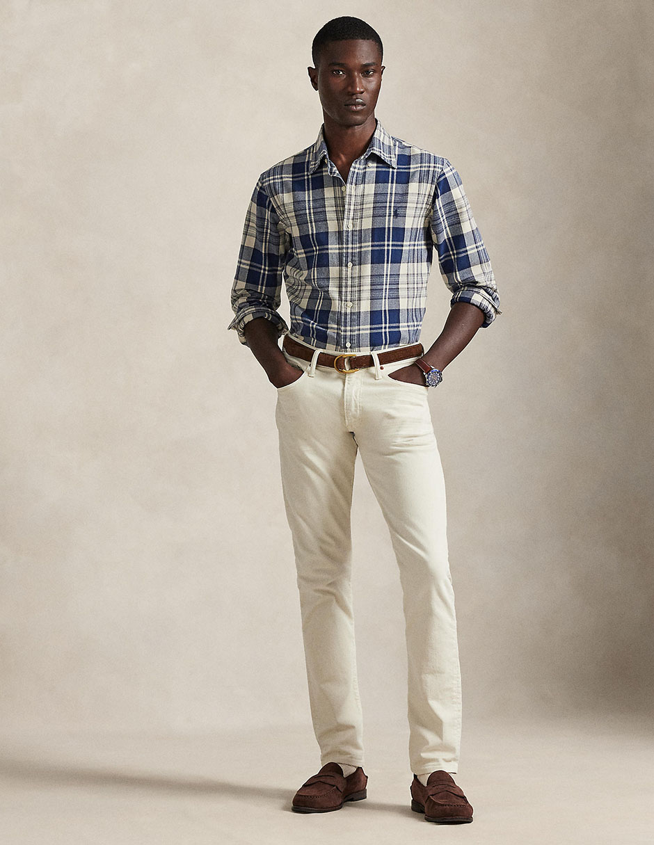 Camisa business casual de algodón manga larga para hombre 3