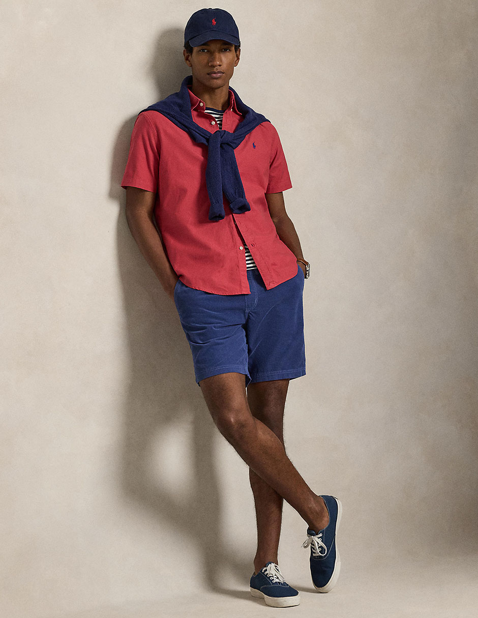 Camisa business casual de algodón manga corta para hombre 3