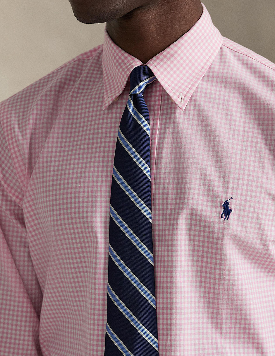 Camisa business casual de algodón manga larga para hombre 4