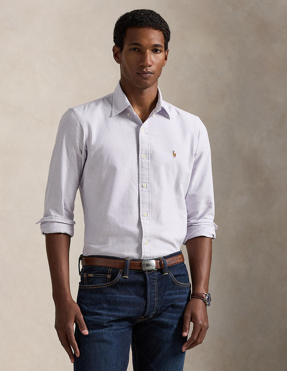 Camisa business casual Polo Ralph Lauren de algodón manga larga para hombre Camisa business casual Polo Ralph Lauren de algodón manga larga para hombre
