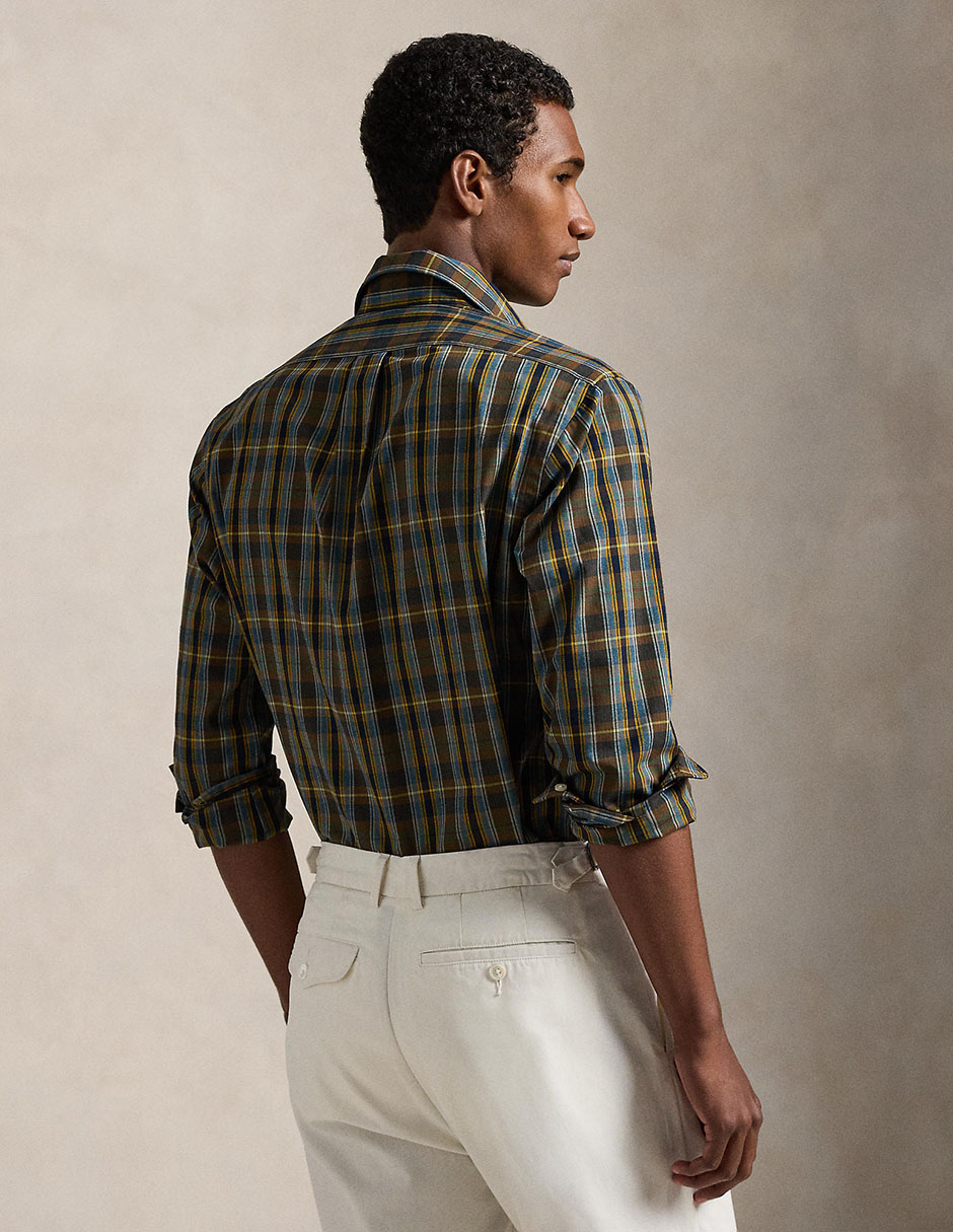 Camisa business casual de algodón manga larga para hombre 2