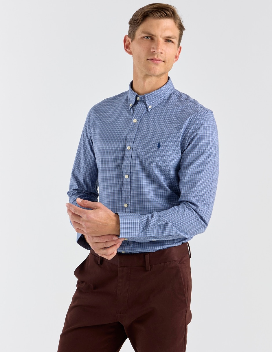 Camisa casual Polo Ralph Lauren de algodón manga larga para hombre Camisa casual Polo Ralph Lauren de algodón manga larga para hombre