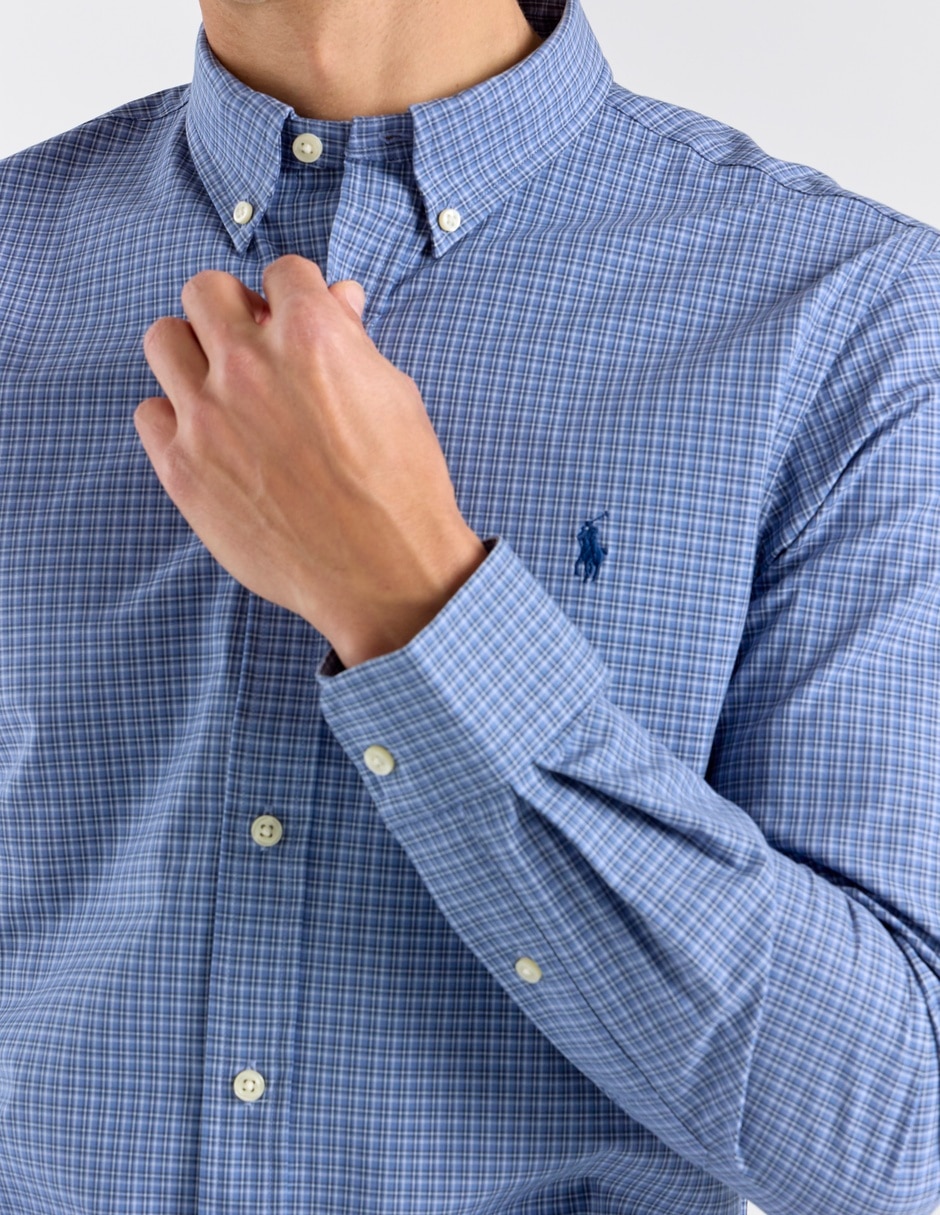 Camisa casual Polo Ralph Lauren de algodón manga larga para hombre 4