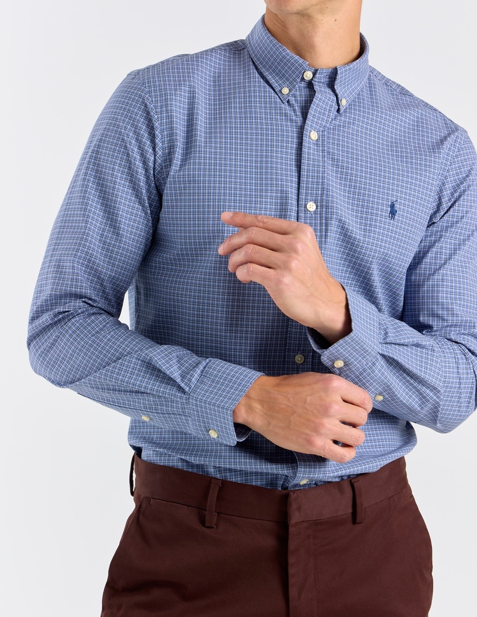 Camisa casual Polo Ralph Lauren de algodón manga larga para hombre 5