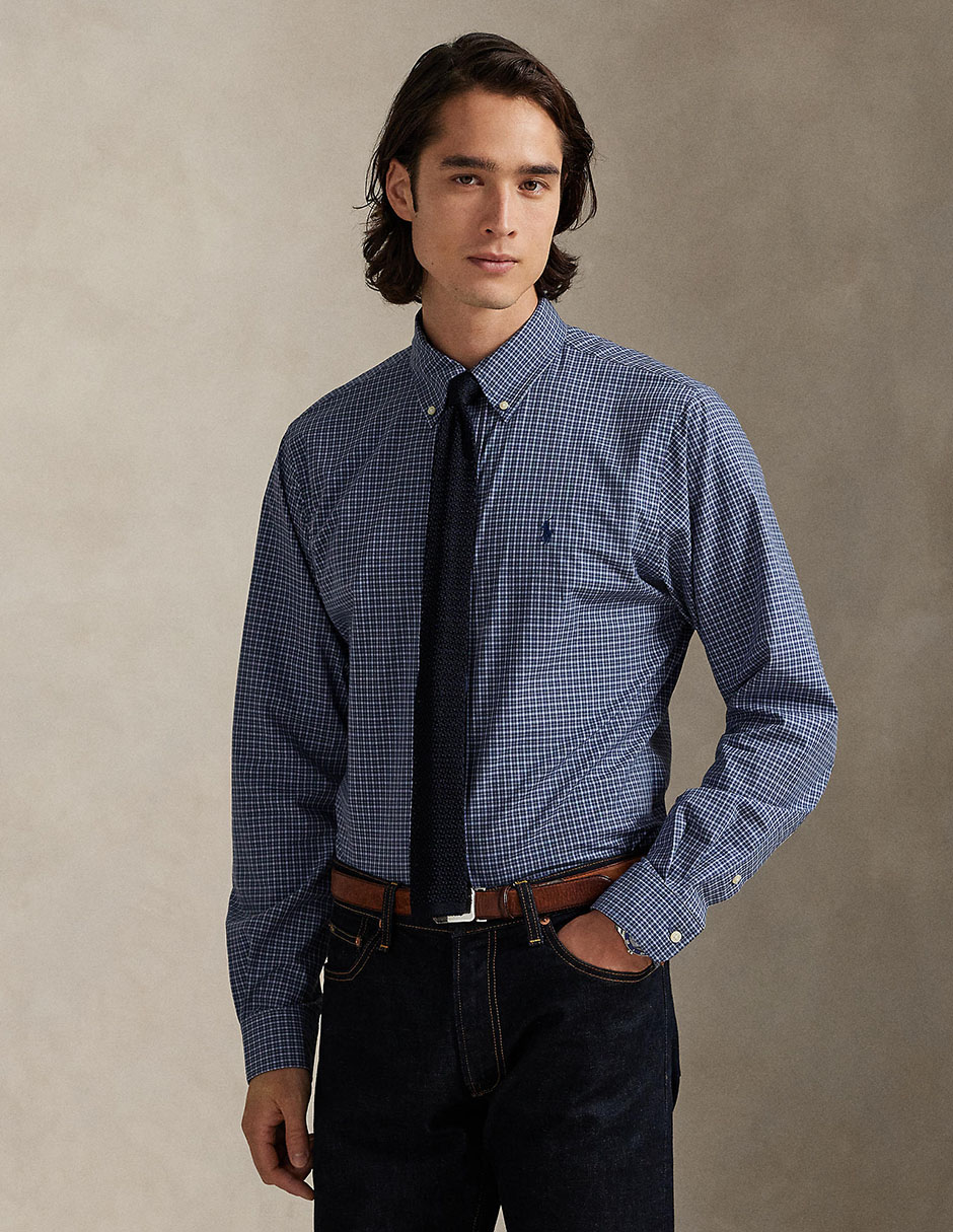 Camisa casual Polo Ralph Lauren de algodón manga larga para hombre Camisa casual Polo Ralph Lauren de algodón manga larga para hombre