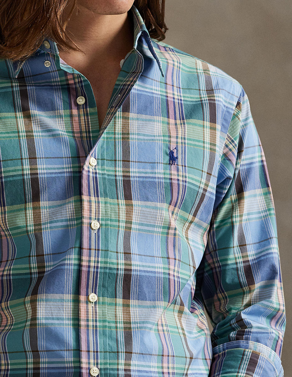 Camisa casual Polo Ralph Lauren de algodón manga larga para hombre 5