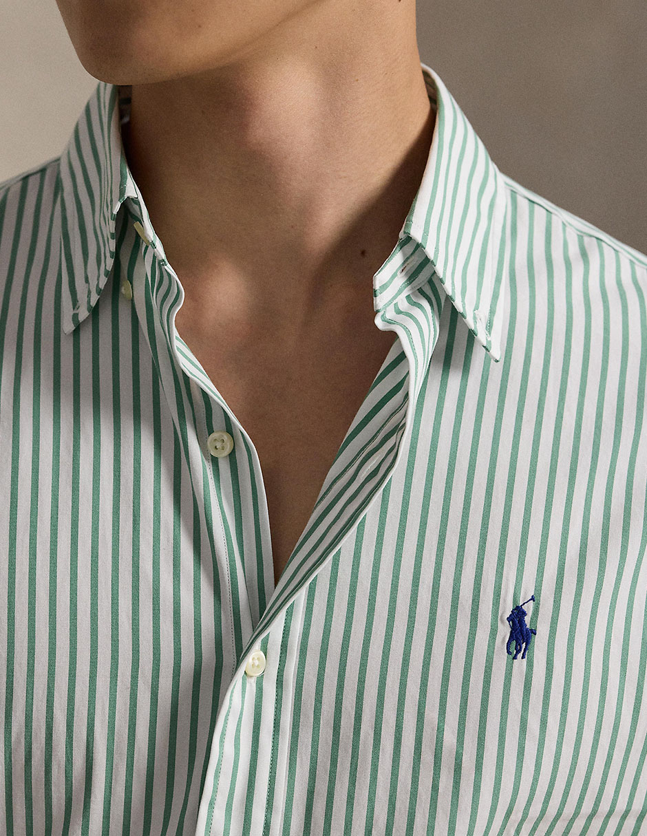 Camisa business casual de algodón manga larga para hombre 4