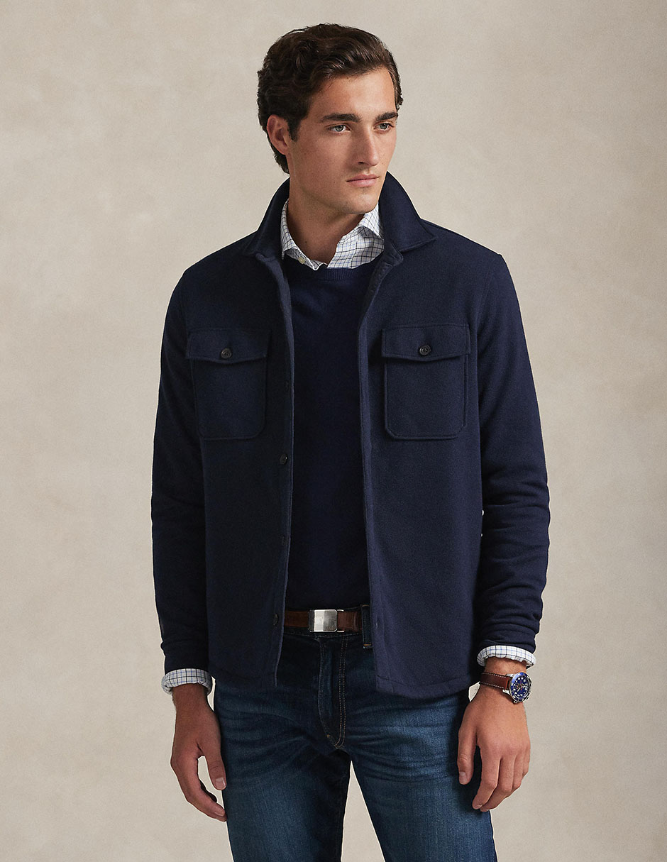 Sobrecamisa casual manga larga para hombre