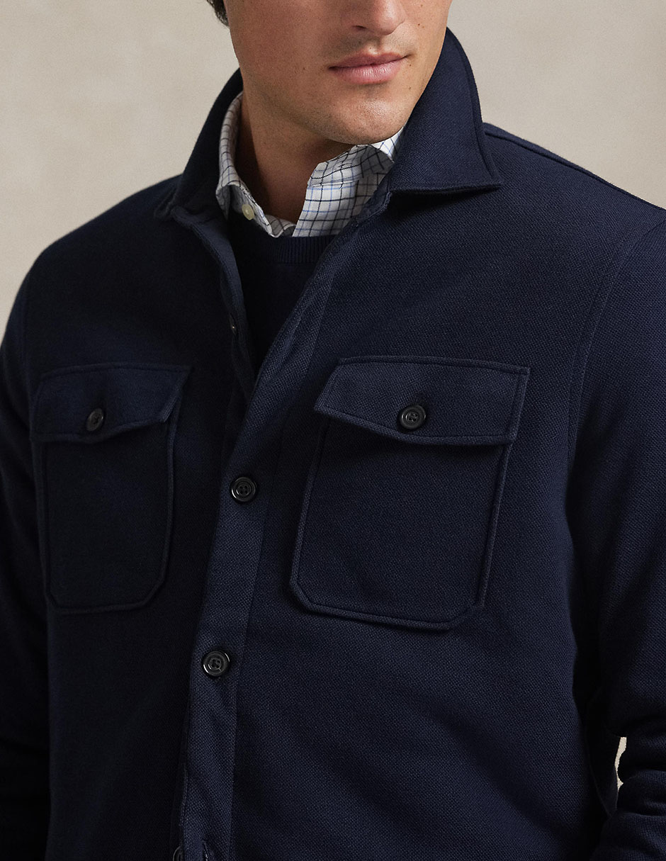 Sobrecamisa casual manga larga para hombre 4